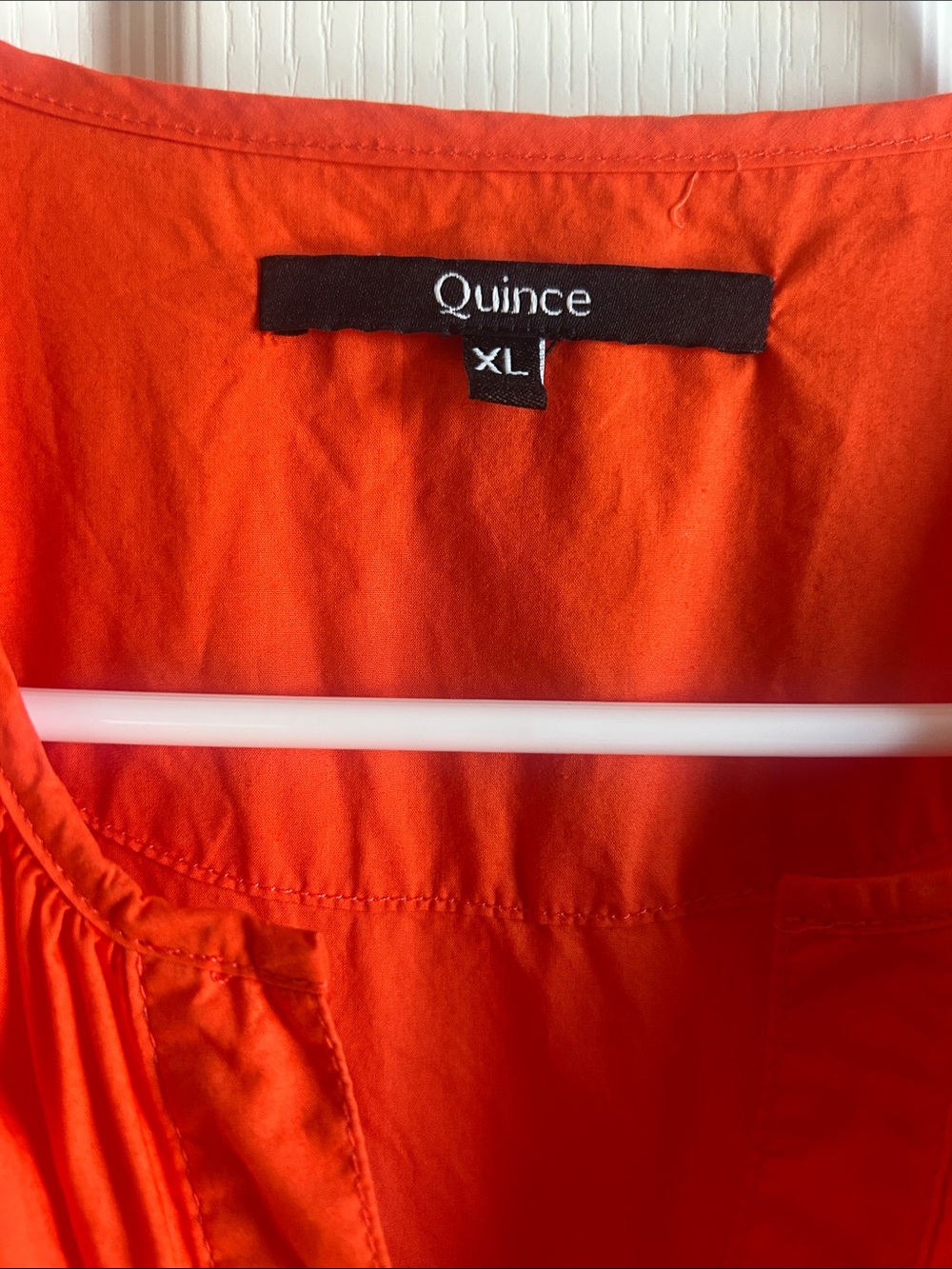 Quince Orange V-Neck Tiered Maxi Dress - Picture 2 of 5